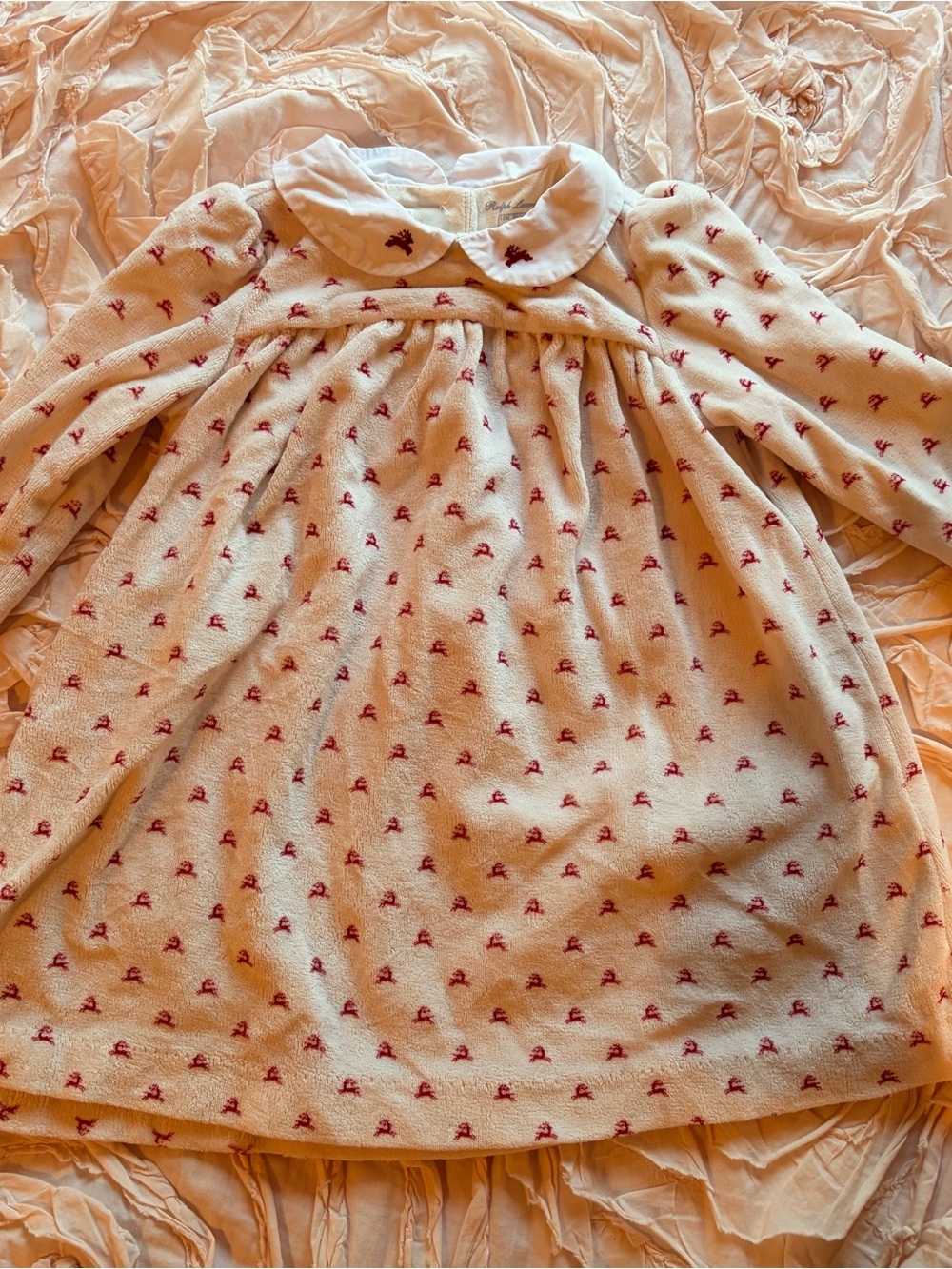 Ralph Lauren Cream Holiday Christmas Dress